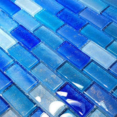 Surf, 1" x 2" Glass Tile | CW812B5 | Artistry in Mosaics