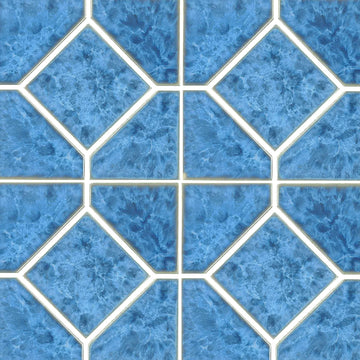 TITAN-661 - Fujiwa Crystal Blue, 6" x 6" Deco - Porcelain Pool Tile