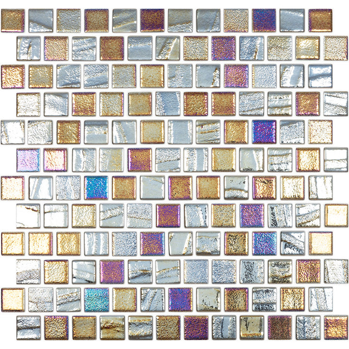 Fusion Black T, 1" x 1" Brick - Glass Tile