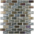 Fusion Black T, 1" x 2" - Glass Tile