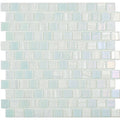 Fusion White T, 1" x 1" Brick - Glass Tile