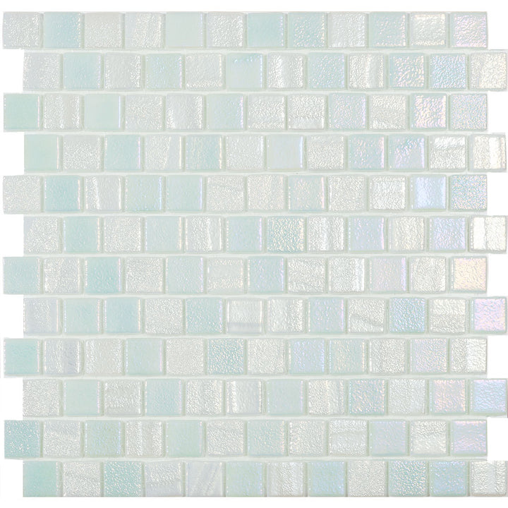 Fusion White T, 1" x 1" Brick - Glass Tile