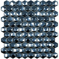 Black Iridescent 3D, Hexagon Mosaic - Glass Tile