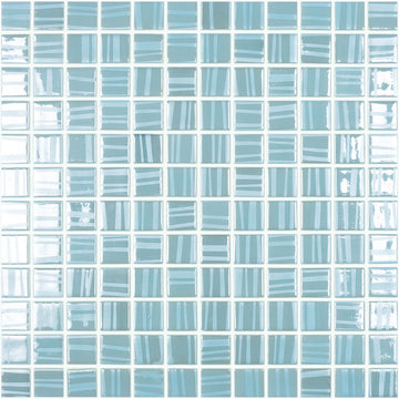 Tender Artic Ice, 1" x 1" Glass Tile | Mosaic Pool Tile by Vidrepur
