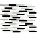 White-Gray-Black, 1/2" x 3-1/4" - Porcelain Tile - FINAL SALE