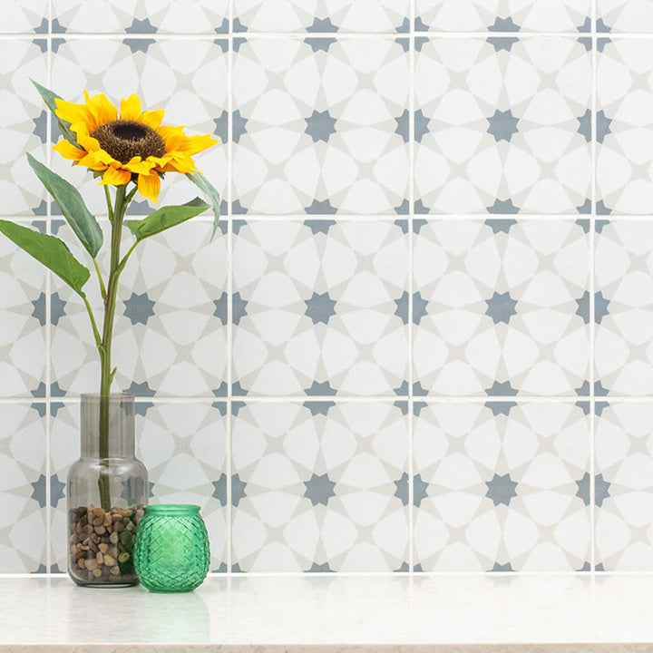 Zoudia, 8" x 8" Porcelain Tile | NZOU8X8 | Patterned Pool Tile by MSI
