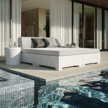 Affinity Square Sunbed with Backrest | Pool & Patio Daybed