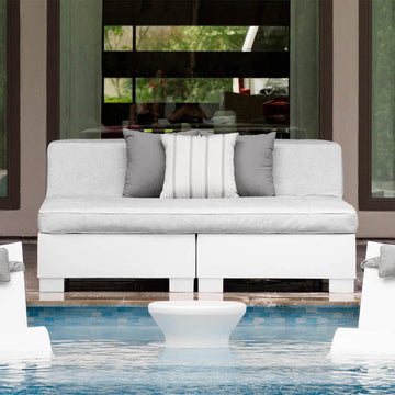 Ledge Lounger Daybed with backrest | In-pool and Patio Sun Bed