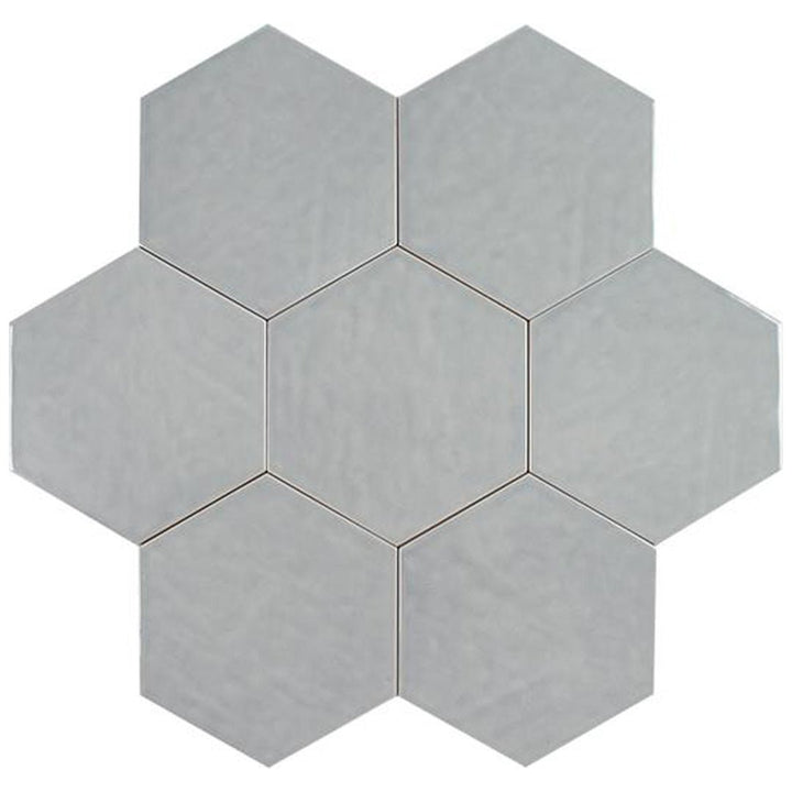 Albatross Gray Hexagon Ceramic Tile