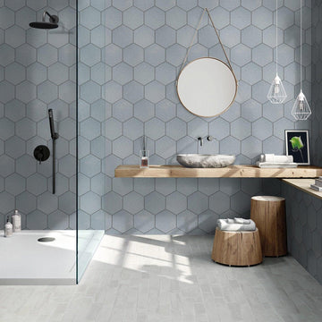 Albatross Sky Hexagon Ceramic Tile