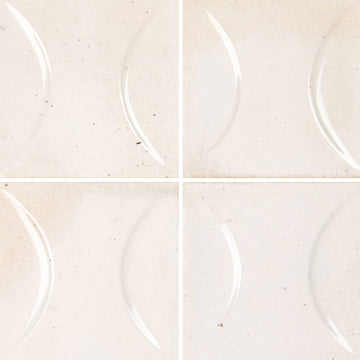Antique White Relief, 6" x 6" Porcelain Tile | Artistry in Mosaics