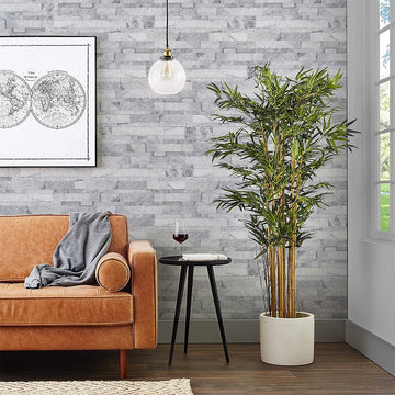 Arctic Grey, 6" x 24" Marble Ledger Panel | Stacked Natural Stone