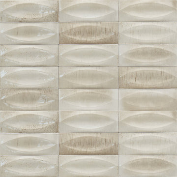 Beige Glossy, 4" x 4" Eye Deco | EMCGLEEBEIGEYE | Porcelain Pool Tile