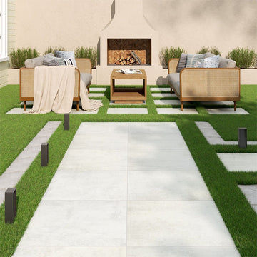 Beton Blanco, 24" x 24" | 2CM Porcelain Paver by MSI | LPAVNBETBLA2424