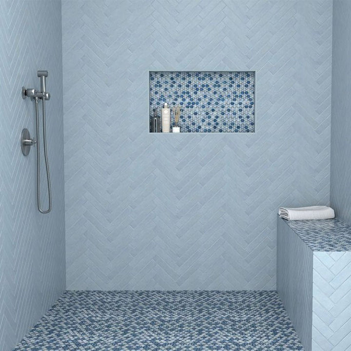 Beyond The Sea, 2" x 10" Ceramic Tile | Zellige-Look Backsplash Tile