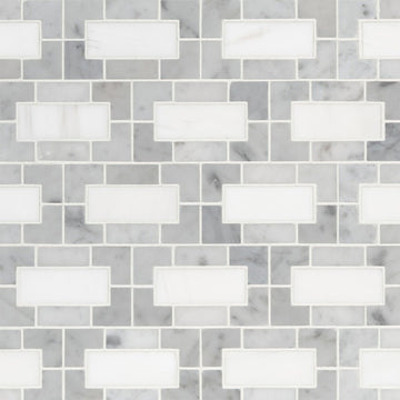 Bianco Dolomite Lynx Mosaic | Stone Tile by MSI