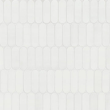 Bianco Glossy Ellipse Glass Tile | Bathroom & Kitchen Backsplash Tile