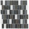 Black Sand, 1" x 2" - Glass Tile