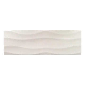 Buteo Cream Glossy Surge Deco, 5" x 16" Ceramic Tile | Backsplash Tile