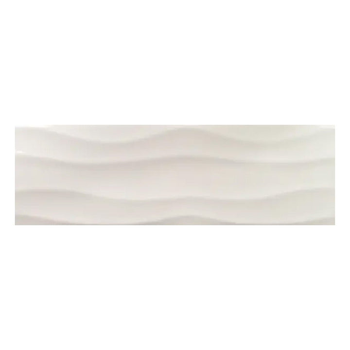 Buteo Cream Glossy Surge Deco, 5" x 16" Ceramic Tile | Backsplash Tile