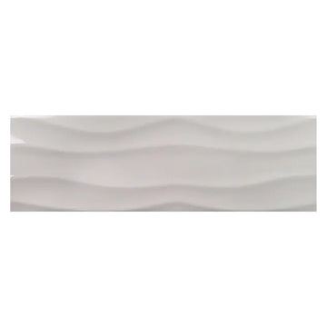 Buteo Gray Glossy Surge Deco, 5" x 16" Ceramic Tile | Backsplash Tile