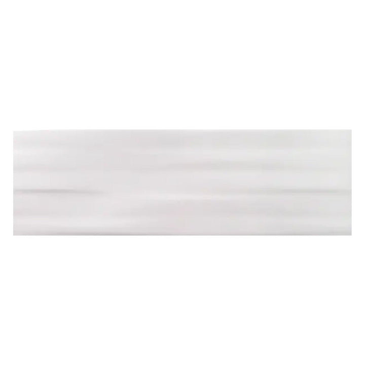 Buteo White Glossy Tide Deco, 5" x 16" Ceramic Tile | Kitchen Backsplash Tile