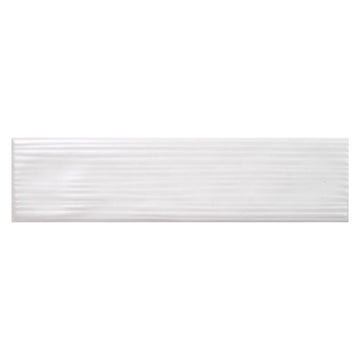 Buteo White Matte Drift Deco, 3" x 12" Ceramic Tile | Kitchen Backsplash Tile
