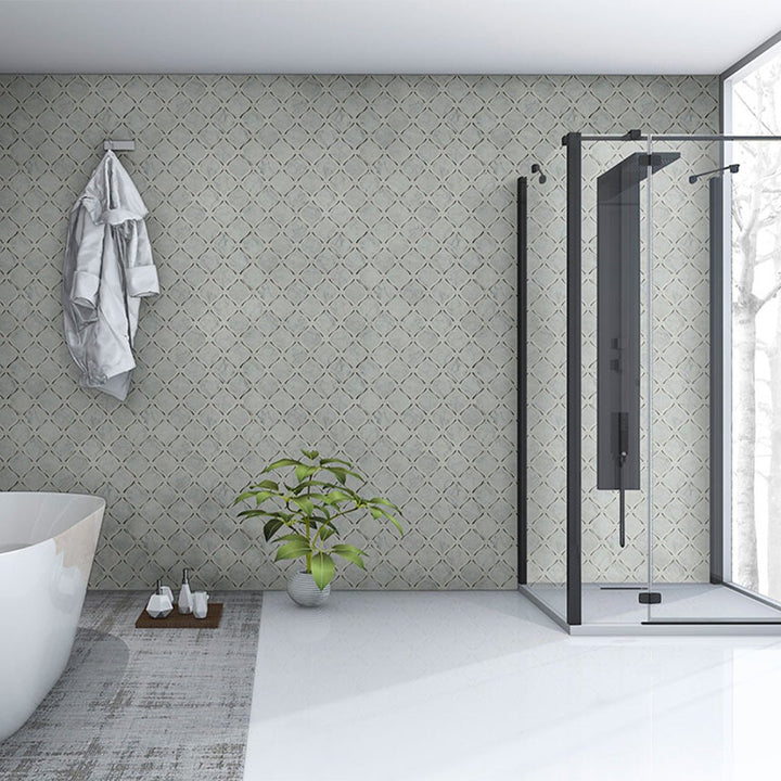 Carrara White Danza Arabesque | Stone Tile for Kitchen and Bath