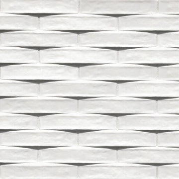 Convex Calc, 2" x 10" Ceramic Tile | 3D Backsplash & Bathroom Tile