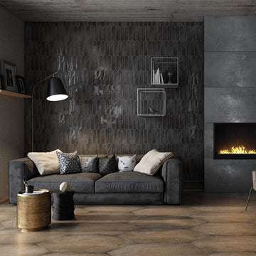 Crayons Charcoal Picket, 3" x 12" Ceramic Tile | Backsplash Tile