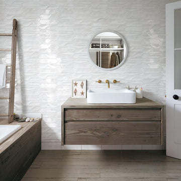 Crayons Glossy White Picket, 3" x 12" Ceramic Tile | Backsplash Tile