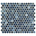 Denim Grey, Penny Round Mosaic - Porcelain Tile