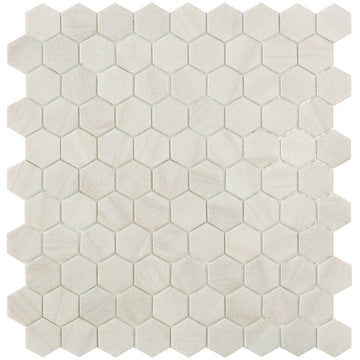 Desert Bone,  Hexagon Glass Mosaic | Glass Tile by Vidrepur
