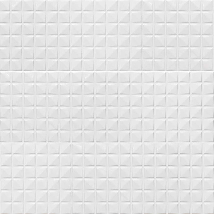 Dymo White Checkered Ceramic Tile | Kitchen backsplash, Shower, and Wall Tile