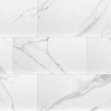 Dymo Stauary White, 12" x 24" Ceramic Tile | Large Format Wall Tile