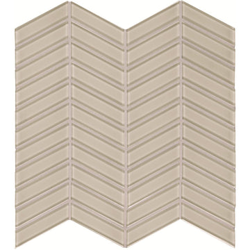 Cloud Chevron, Glass Tile | Tesoro Backsplash & Wall Tile