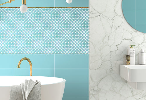 Fish scale tile