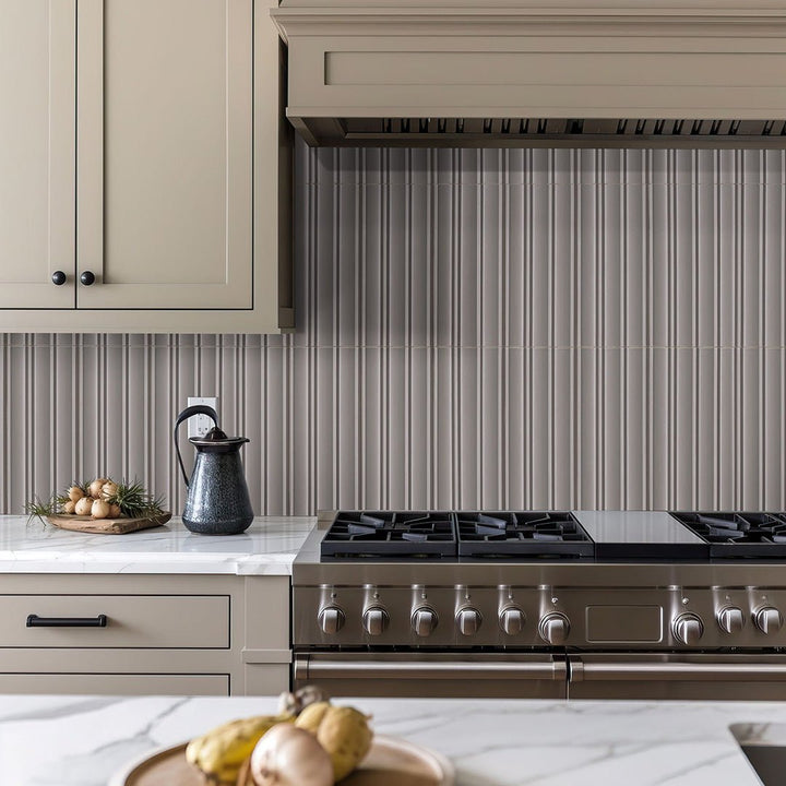 Folk Charcoal, 7" x 16" | Porcelain Kitchen and Bath Tile by MSI