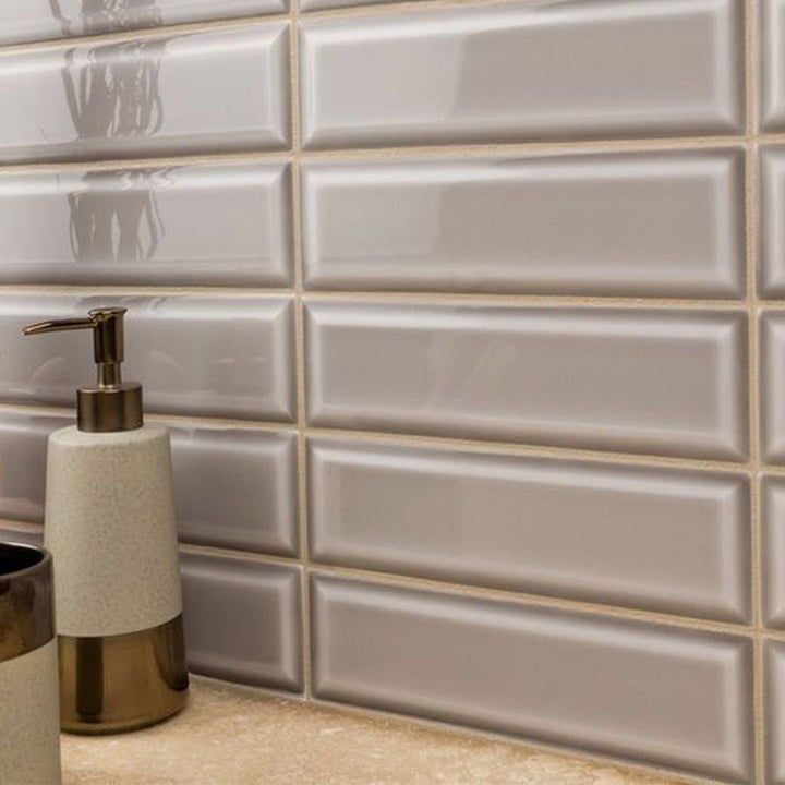 Fossil, 3" x 9" Ceramic Tile | Shower Wall & Kitchen Backsplash Tile