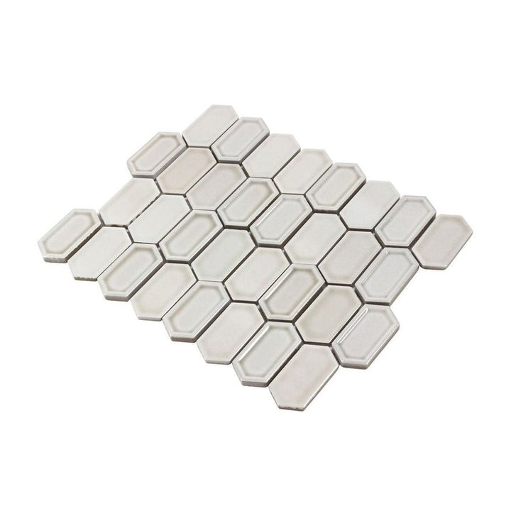 Framework Pewter, Hexagon Mosaic | Ceramic Tile by Anthology