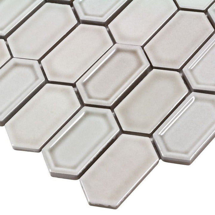 Framework Pewter, Hexagon Mosaic | Ceramic Tile by Anthology