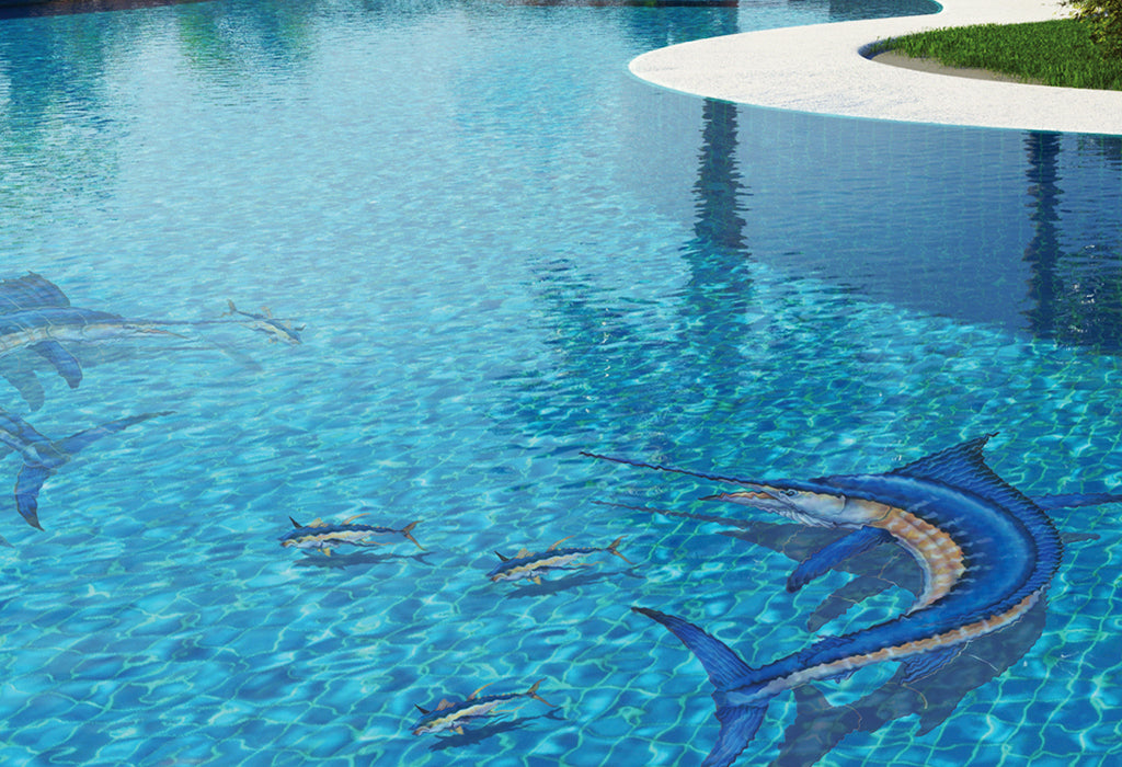 Gamefish pool mosaics