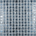 Glitter Black, 1" x 1" - Glass Tile
