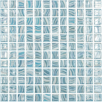 Glitter Sky, 1" x 1" Glass Tile | Mosaic Pool Tile by Vidrepur