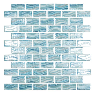 Glitter Sky, 1" x 2" Glass Tile | Mosaic Pool Tile by Vidrepur