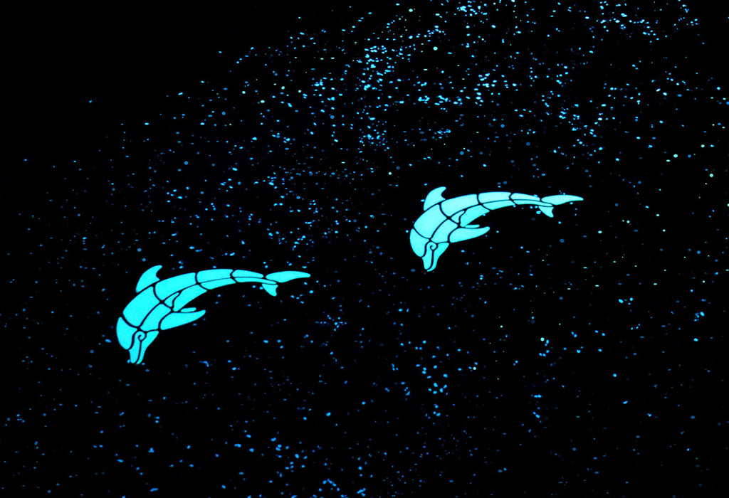 Glow in the dark mosaics