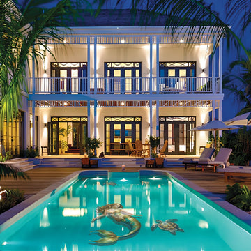 Golden Mermaid w/ Shadow | Swimming Pool Mosaic by Custom Mosaics