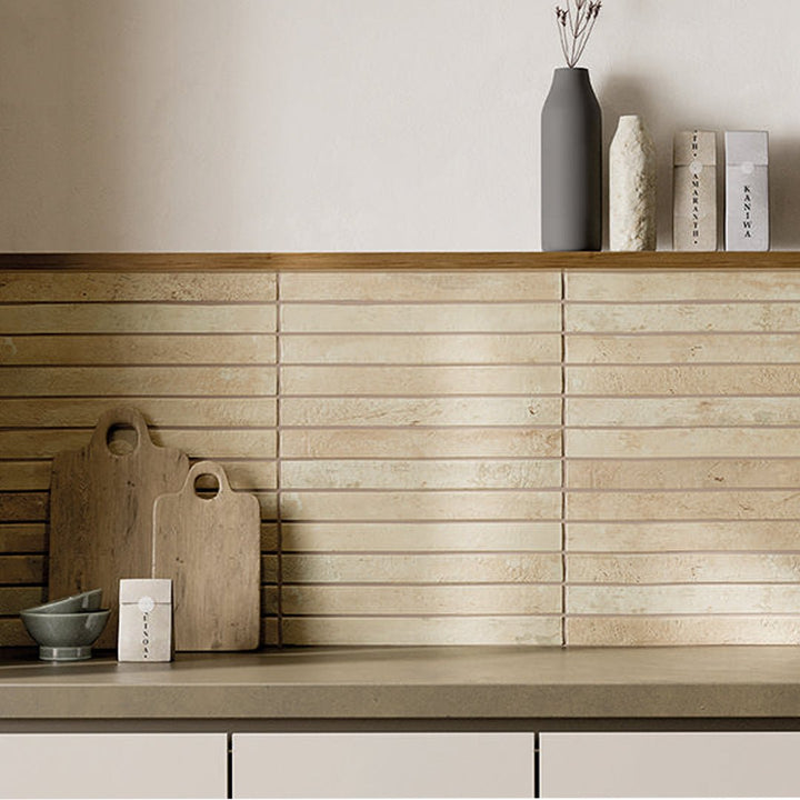 Graffiti Nolita Sand, 2" x 18" Porcelain Tile | Pool & Wall Tile