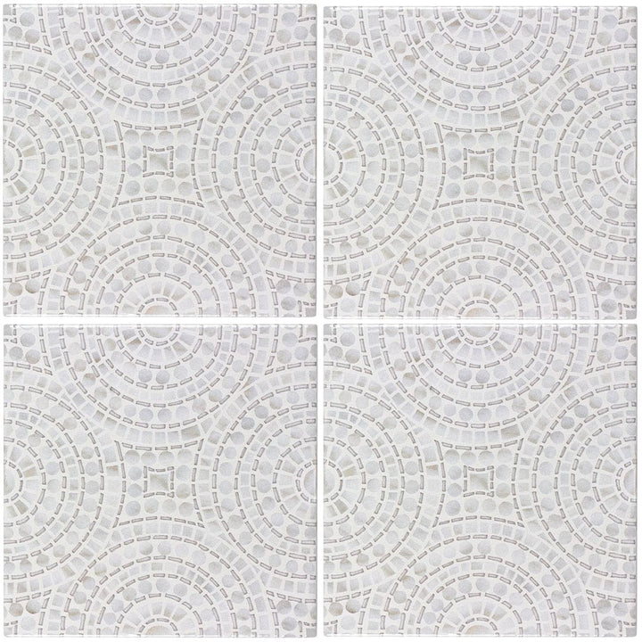 Halo Silver, 5" x 5" Ceramic Tile | Kitchen Backsplash Tile