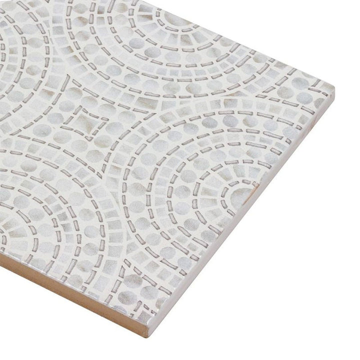 Halo Silver, 5" x 5" Ceramic Tile | Kitchen Backsplash Tile